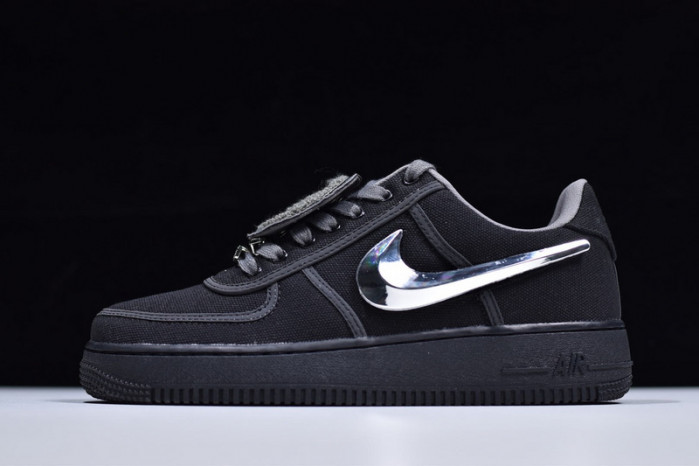 travis scott x air force 1 low black aq4211-001