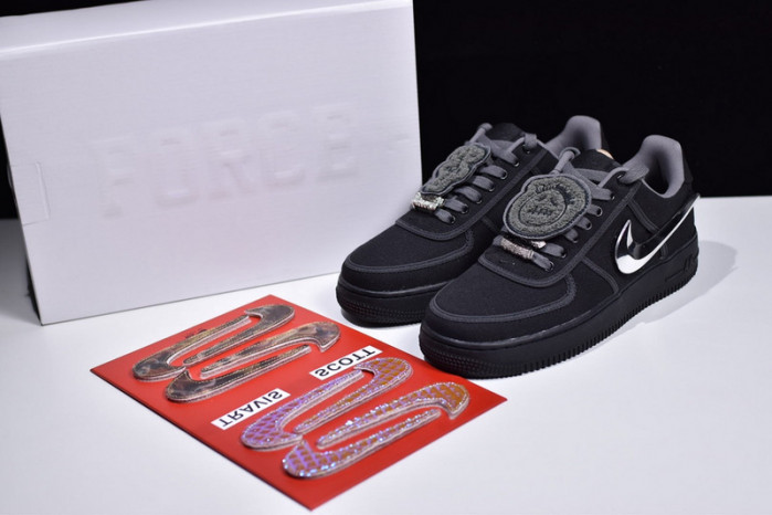 travis scott x air force 1 low black aq4211-001