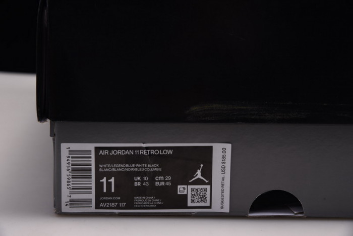 air jordan 11 retro low legend blue av2187-117