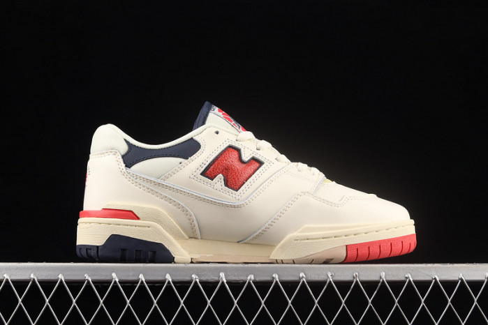 new balance 550 aime leon dore white navy red bb550a3