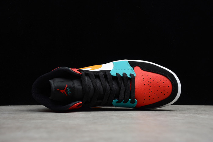 air jordan 1 mid bred multi-color 554724-125