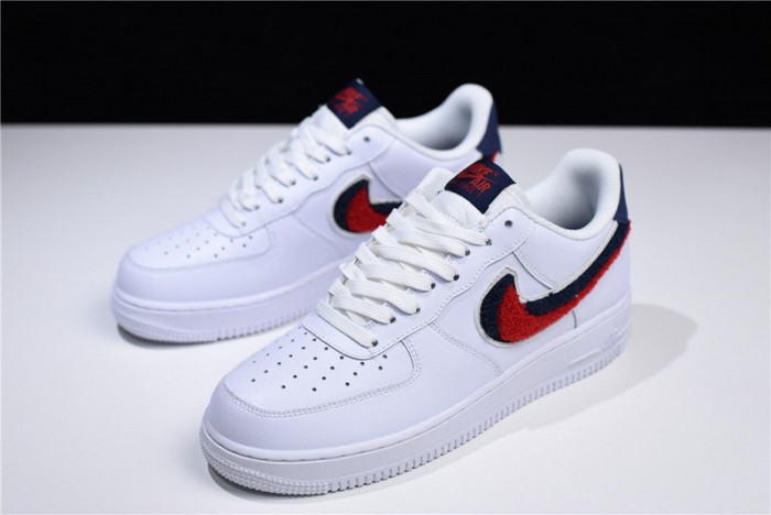 nike air force 1 low lv8 3d chenille white red blue 823511-106