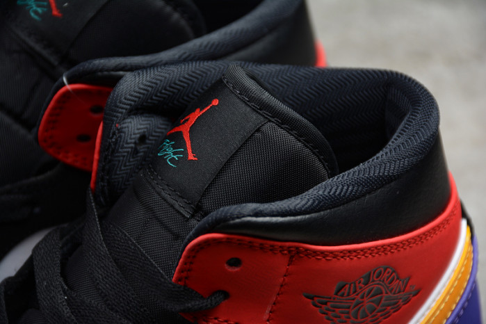 air jordan 1 mid bred multi-color 554724-125