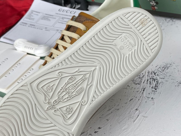 gu ace embroidered low-top sneaker