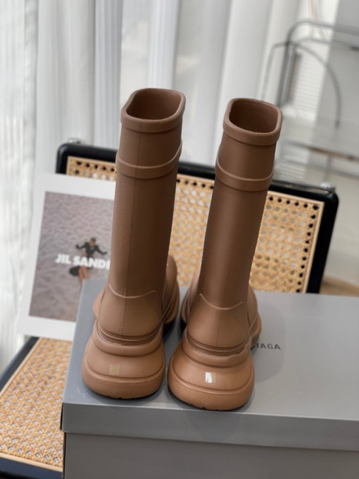 balen x Cr*0*s rubber rain boots-brown