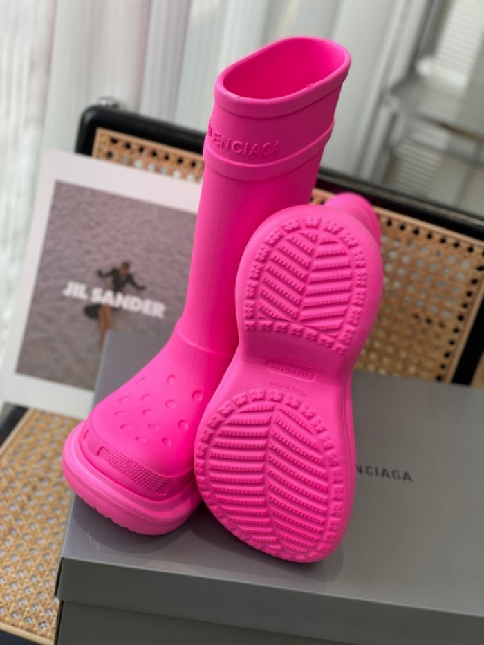 balen x Cr*0*s rubber rain boots-pink