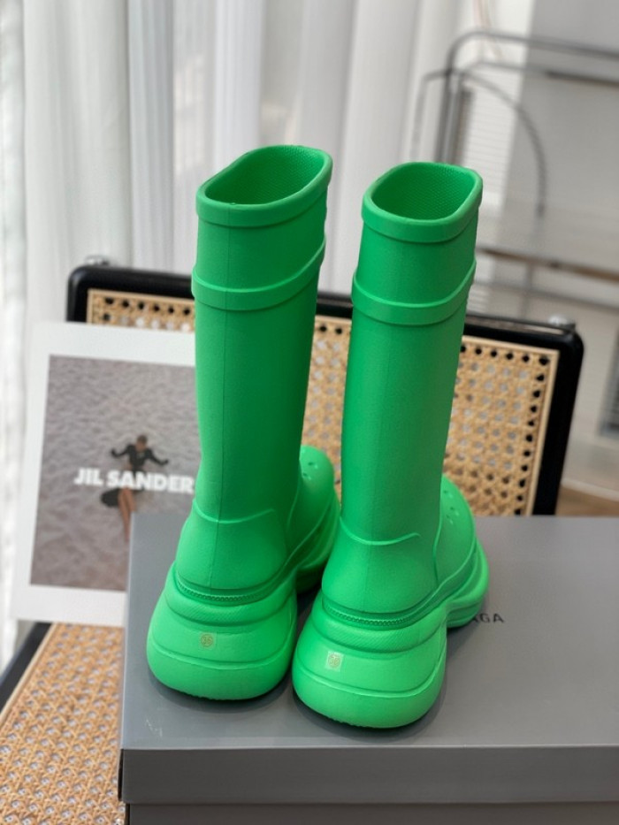 balen x Cr*0*s rubber rain boots-green
