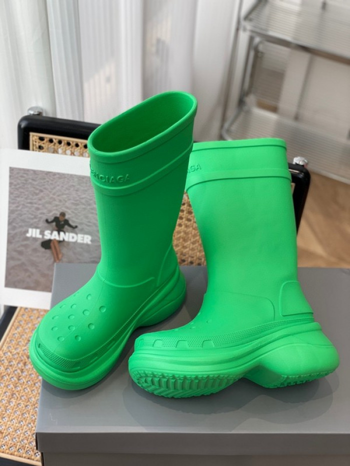 balen x Cr*0*s rubber rain boots-green