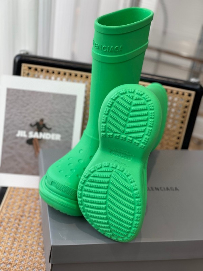 balen x Cr*0*s rubber rain boots-green