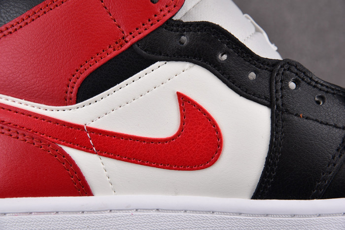 air jordan 1 mid gym red off noir bq6472-160