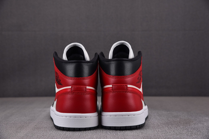 air jordan 1 mid gym red off noir bq6472-160