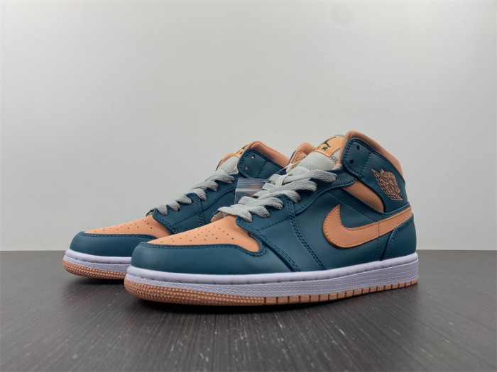 air jordan 1 mid dark teal green (w) bq6472-308