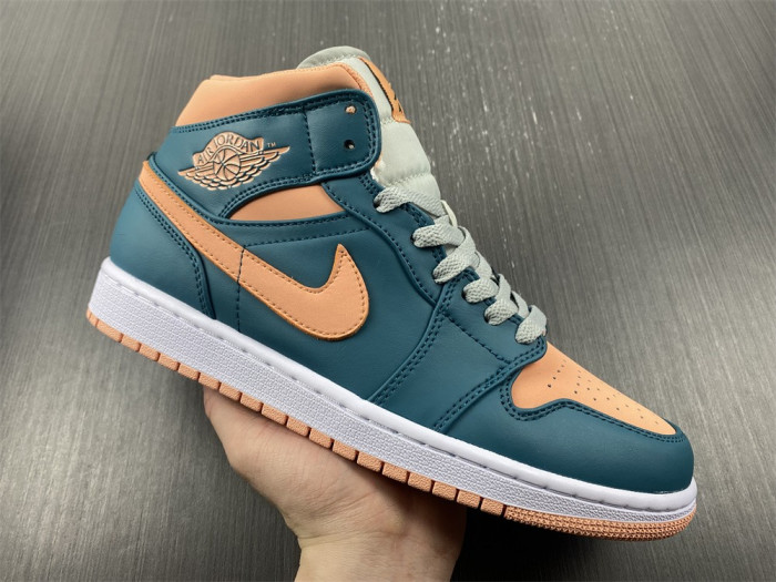 air jordan 1 mid dark teal green (w) bq6472-308