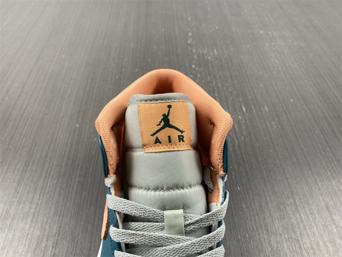 air jordan 1 mid dark teal green (w) bq6472-308