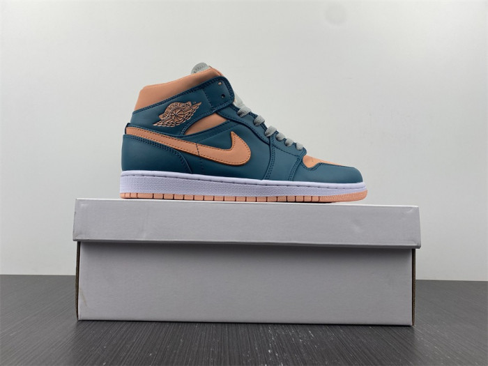 air jordan 1 mid dark teal green (w) bq6472-308