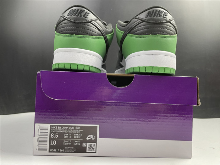 nike sb dunk low classic green bq6817-302