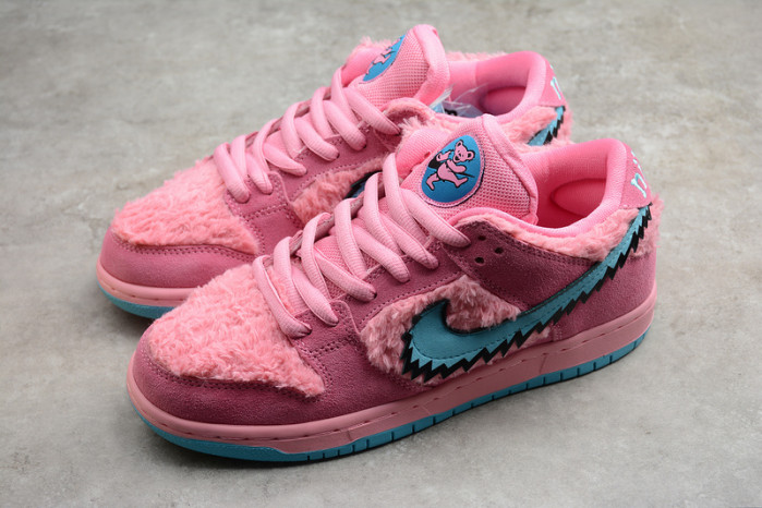 nike sb dunk low grateful dead x pink bear cj5378-600