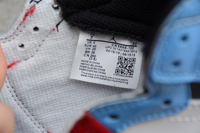 air jordan 1 retro high fearless unc chicago ck5666-100