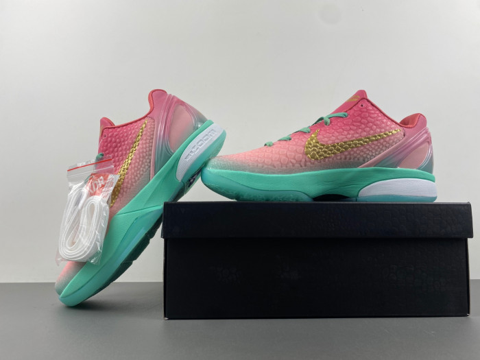 nike zoom kobe 6 pink green cm2190-201