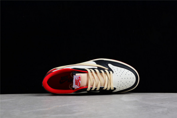 travis scott x fragment air jordan 1 low og sp black/white-gym red cq4278-088