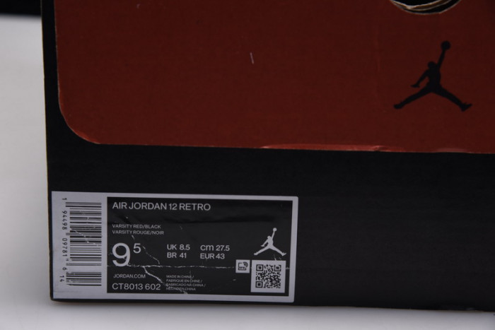 air jordan 12 retro reverse flu game ct8013-602