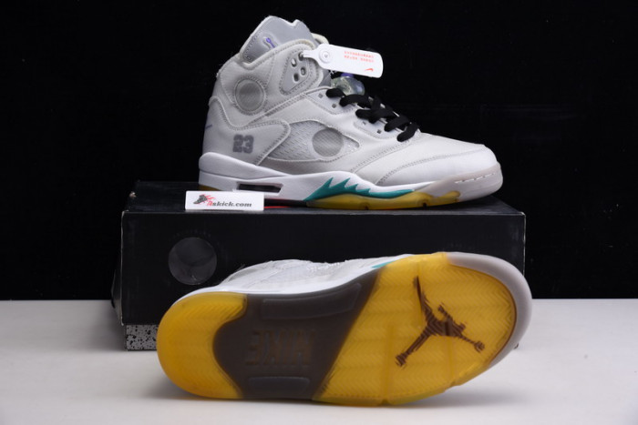 of x air jordan 5 sp grey green ct8480-105