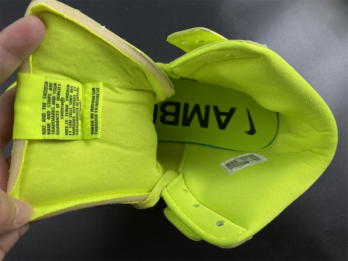 nike dunk high ambush flash lime cu7544-300