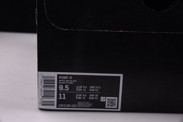 nike zoom kobe 6 protro "mamba forever" cw2190-002