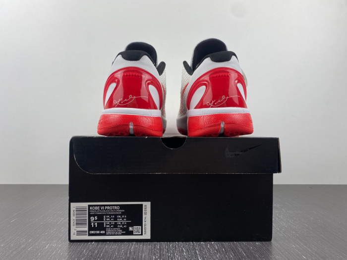 nike zoom kobe 6 red/ white cw2190-400