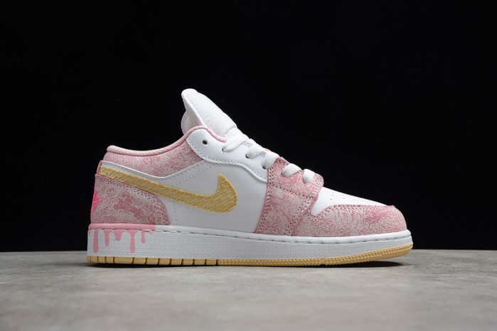 air jordan 1 low paint drip (gs) - cw7104-601