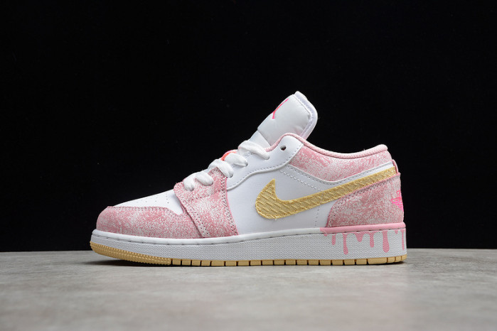 air jordan 1 low paint drip (gs) - cw7104-601