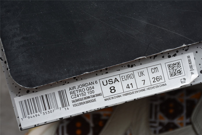 air jordan 6 retro quai54 sail brown (2020) cz4152-100