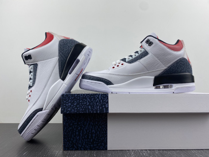 air jordan 3 retro se fire red denim (2020) cz6431-100