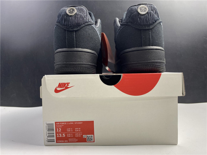nike air force 1 low stussy black cz9084-001