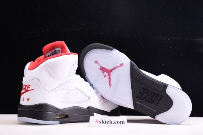 air jordan 5 retro fire red silver tongue (2020) da1911-102