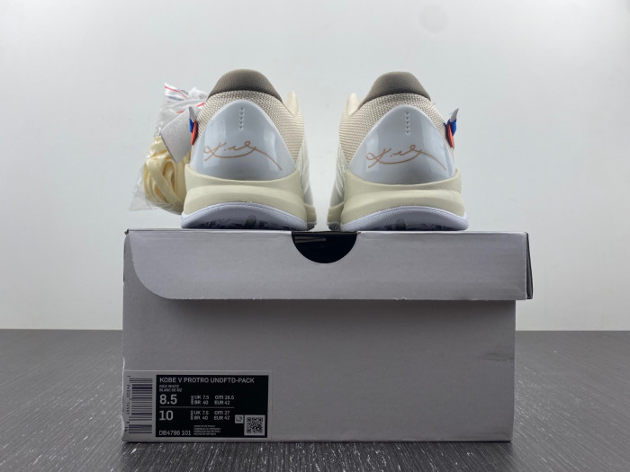 nike kobe 5 protro undefeated rice white db4796-101