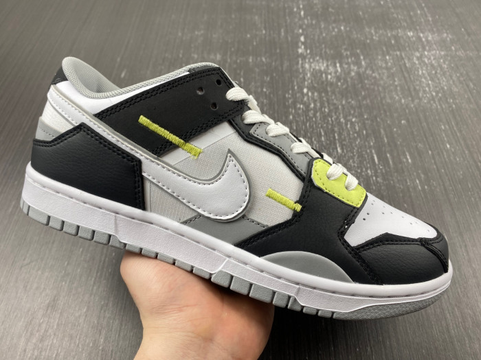 nike dunk low scrap wolf grey light lemon twist dc9723-001
