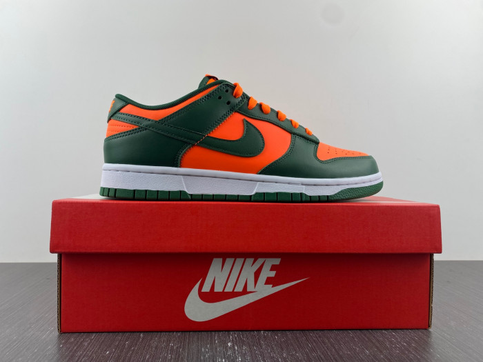 nike dunk low “miami hurricanes” dd1391-300