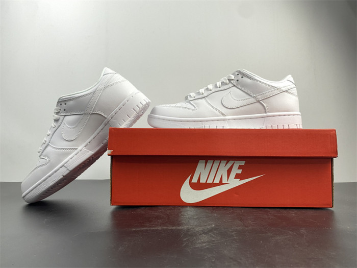 nike dunk low triple white (2021) dd1503-109