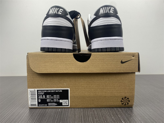 nike dunk low next nature white black (w) dd1873-102