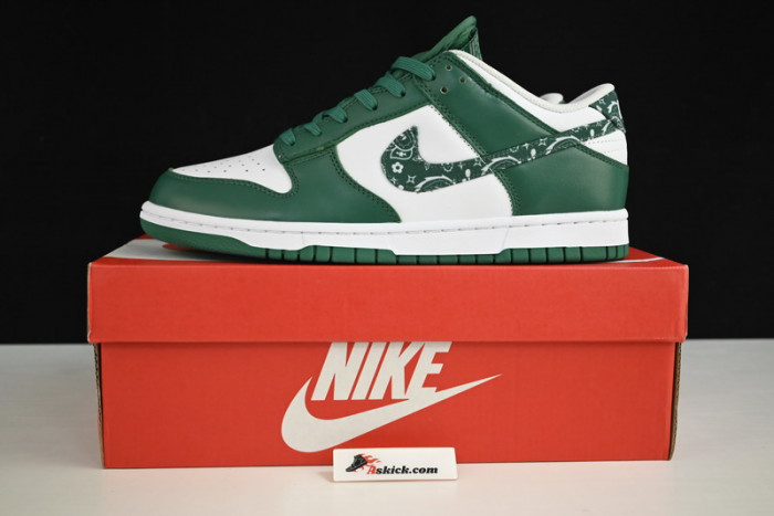 nike dunk low essential paisley pack green (w) dh4401-102