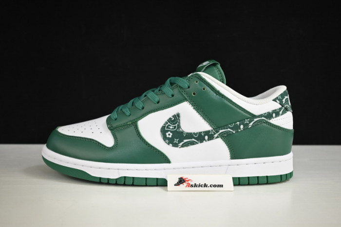 nike dunk low essential paisley pack green (w) dh4401-102
