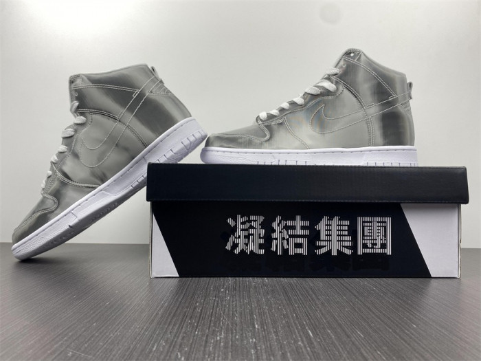 nike dunk high clot metallic silver dh4444-900