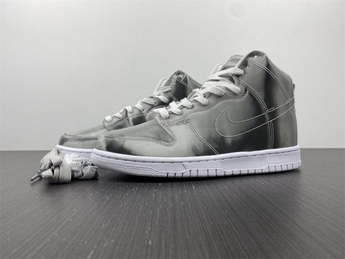nike dunk high clot metallic silver dh4444-900