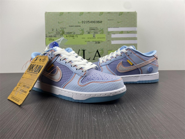 union x nike dunk low blue dj9649-400