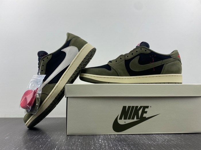 travis scott x air jordan 1 low og black olive dm7866-002