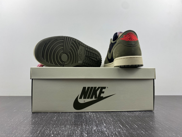 travis scott x air jordan 1 low og black olive dm7866-002