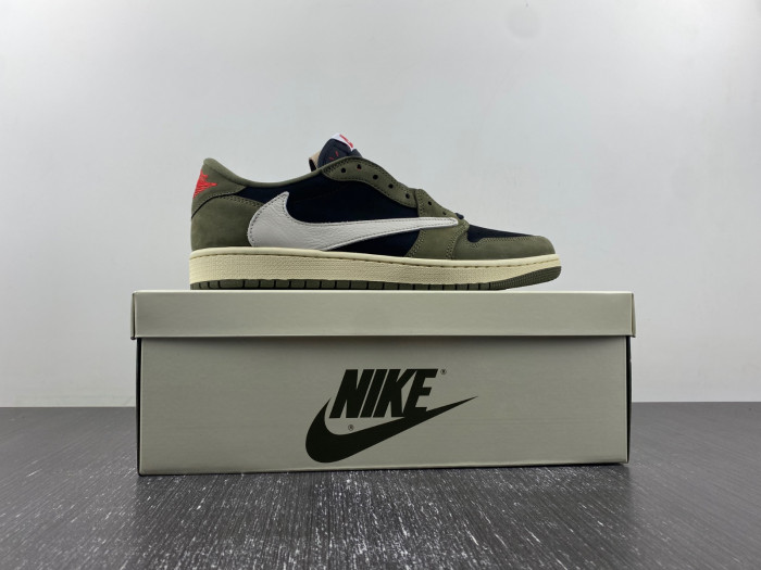 travis scott x air jordan 1 low og black olive dm7866-002