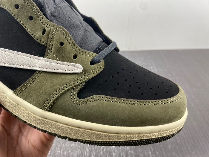 travis scott x air jordan 1 low og black olive dm7866-002
