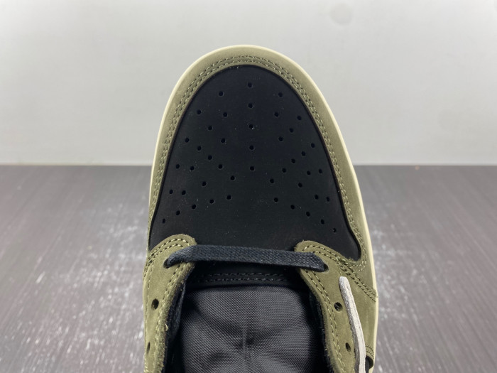 travis scott x air jordan 1 low og black olive dm7866-002
